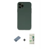 MARSİLYAN™- iPhone 11 Pro Kılıf Ahenk Serisi - Siyah 20D Premium Cam Ekran Koruyucu + Shine Kamera Lens Koruma Cam - MI