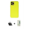 MARSİLYAN™- iPhone 11 Pro Kılıf Ahenk Serisi - Siyah 20D Premium Cam Ekran Koruyucu + Kamera Lens Koruma Cam - SF