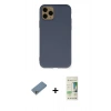 MARSİLYAN™- iPhone 11 Pro Kılıf Ahenk Serisi - Siyah 20D Premium Cam Ekran Koruyucu + Shine Kamera Lens Koruma Cam - GS