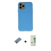 MARSİLYAN™- iPhone 11 Pro Kılıf Ahenk Serisi - Siyah 20D Premium Cam Ekran Koruyucu + Shine Kamera Lens Koruma Cam - GI