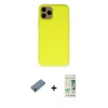 MARSİLYAN™- iPhone 11 Pro Kılıf Ahenk Serisi - Siyah 20D Premium Cam Ekran Koruyucu + Shine Kamera Lens Koruma Cam - GI