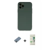 MARSİLYAN™- iPhone 11 Pro Kılıf Ahenk Serisi - Siyah 20D Premium Cam Ekran Koruyucu + Shine Kamera Lens Koruma Cam - GI