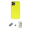 MARSİLYAN™- iPhone 11 Pro Kılıf Ahenk Serisi - Siyah 20D Premium Cam Ekran Koruyucu + Shine Kamera Lens Koruma Cam - SABE