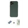 MARSİLYAN™- iPhone 11 Pro Kılıf Ahenk Serisi - Siyah 20D Premium Cam Ekran Koruyucu + Shine Kamera Lens Koruma Cam - SABE
