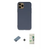 MARSİLYAN™- iPhone 11 Pro Kılıf Ahenk Serisi - Siyah 20D Premium Cam Ekran Koruyucu + Shine Kamera Lens Koruma Cam - SABE