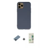 MARSİLYAN™- iPhone 11 Pro Kılıf Ahenk Serisi - Siyah 20D Premium Cam Ekran Koruyucu + Siyah Shine Kamera Lens Koruma Cam