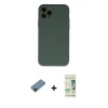 MARSİLYAN™- iPhone 11 Pro Kılıf Ahenk Serisi - Siyah 20D Premium Cam Ekran Koruyucu + Siyah Shine Kamera Lens Koruma Cam