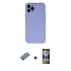 MARSİLYAN™- iPhone 11 Pro Kılıf Ahenk Serisi - Siyah 34D Hayalet Izgaralı Cam + Shine Kamera Lens Koruma Cam - MI