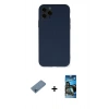 MARSİLYAN™- iPhone 11 Pro Kılıf Ahenk Serisi - Siyah 34D Izgaralı Cam + Shine Kamera Lens Koruma Cam - MI