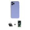 MARSİLYAN™- iPhone 11 Pro Kılıf Ahenk Serisi - Siyah 360 Mat Full Body Arka Koruyucu + Kamera Lens Koruma Cam - SF