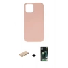 MARSİLYAN™- iPhone 11 Pro Kılıf Ahenk Serisi - Siyah 360 Mat Full Body Arka Koruyucu + Renkli Kamera Lens Koruma Cam - PE