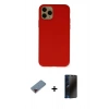 MARSİLYAN™- iPhone 11 Pro Kılıf Ahenk Serisi - Siyah 3D Antistatik Hayalet Cam Ekran Koruyucu + Metal Kamera Lens Koruma Cam - KI