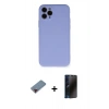 MARSİLYAN™- iPhone 11 Pro Kılıf Ahenk Serisi - Siyah 3D Antistatik Hayalet Cam Ekran Koruyucu + Metal Kamera Lens Koruma Cam - KI