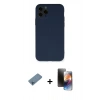 MARSİLYAN™- iPhone 11 Pro Kılıf Ahenk Serisi - Siyah 3D Antistatik Mat Seramik Nano Ekran Koruyucu + Shine Kamera Lens Koruma Cam - MI