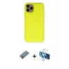 MARSİLYAN™- iPhone 11 Pro Kılıf Ahenk Serisi - Siyah 3D Antistatik Seramik Nano Ekran Koruyucu + Shine Kamera Lens Koruma Cam - GD