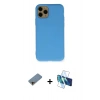 MARSİLYAN™- iPhone 11 Pro Kılıf Ahenk Serisi - Siyah 3D Antistatik Seramik Nano Ekran Koruyucu + Shine Kamera Lens Koruma Cam - GD