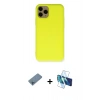 MARSİLYAN™- iPhone 11 Pro Kılıf Ahenk Serisi - Siyah 3D Antistatik Seramik Nano Ekran Koruyucu + Shine Kamera Lens Koruma Cam - MI