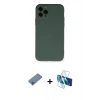 MARSİLYAN™- iPhone 11 Pro Kılıf Ahenk Serisi - Siyah 3D Antistatik Seramik Nano Ekran Koruyucu + Shine Kamera Lens Koruma Cam - MI