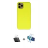 MARSİLYAN™- iPhone 11 Pro Kılıf Ahenk Serisi - Siyah 3D Antistatik Seramik Nano Ekran Koruyucu + Kamera Lens Koruma Cam - SF