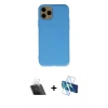 MARSİLYAN™- iPhone 11 Pro Kılıf Ahenk Serisi - Siyah 3D Antistatik Seramik Nano Ekran Koruyucu + Kamera Lens Koruma Cam - SF