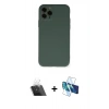 MARSİLYAN™- iPhone 11 Pro Kılıf Ahenk Serisi - Siyah 3D Antistatik Seramik Nano Ekran Koruyucu + Kamera Lens Koruma Cam - SF