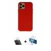 MARSİLYAN™- iPhone 11 Pro Kılıf Ahenk Serisi - Siyah 3D Antistatik Seramik Nano Ekran Koruyucu + Kamera Lens Koruma Cam - SF