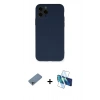 MARSİLYAN™- iPhone 11 Pro Kılıf Ahenk Serisi - Siyah 3D Antistatik Seramik Nano Ekran Koruyucu + Shine Kamera Lens Koruma Cam - SABE