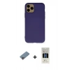 MARSİLYAN™- iPhone 11 Pro Kılıf Ahenk Serisi - Siyah 5D Hayalet Cam Ekran Koruyucu + Shine Kamera Lens Koruma Cam - PE