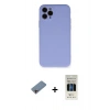 MARSİLYAN™- iPhone 11 Pro Kılıf Ahenk Serisi - Siyah 5D Hayalet Cam Ekran Koruyucu + Shine Kamera Lens Koruma Cam - PE