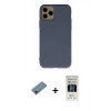 MARSİLYAN™- iPhone 11 Pro Kılıf Ahenk Serisi - Siyah 5D Hayalet Cam Ekran Koruyucu + Shine Kamera Lens Koruma Cam - PE