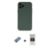 MARSİLYAN™- iPhone 11 Pro Kılıf Ahenk Serisi - Siyah 5D Hayalet Cam Ekran Koruyucu + Shine Kamera Lens Koruma Cam - PE