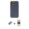 MARSİLYAN™- iPhone 11 Pro Kılıf Ahenk Serisi - Siyah 5D Hayalet Cam Ekran Koruyucu + Shine Kamera Lens Koruma Cam - SH