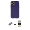 MARSİLYAN™- iPhone 11 Pro Kılıf Ahenk Serisi - Siyah 5D Hayalet Cam Ekran Koruyucu + Shine Kamera Lens Koruma Cam - SH