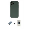 MARSİLYAN™- iPhone 11 Pro Kılıf Ahenk Serisi - Siyah 5D Hayalet Cam Ekran Koruyucu + Shine Kamera Lens Koruma Cam - SH