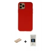 MARSİLYAN™- iPhone 11 Pro Kılıf Ahenk Serisi - Siyah 5D Hayalet Cam Ekran Koruyucu + Renkli Kamera Lens Koruma Cam - TU