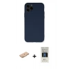 MARSİLYAN™- iPhone 11 Pro Kılıf Ahenk Serisi - Siyah 5D Hayalet Cam Ekran Koruyucu + Renkli Kamera Lens Koruma Cam - TU