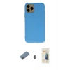 MARSİLYAN™- iPhone 11 Pro Kılıf Ahenk Serisi - Siyah 6D Mat Seramik Hayalet Nano Ekran Koruyucu + Shine Kamera Lens Koruma Cam - GS