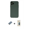 MARSİLYAN™- iPhone 11 Pro Kılıf Ahenk Serisi - Siyah 6D Mat Seramik Hayalet Nano Ekran Koruyucu + Shine Kamera Lens Koruma Cam - GS