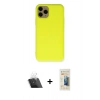 MARSİLYAN™- iPhone 11 Pro Kılıf Ahenk Serisi - Siyah 6D Mat Seramik Hayalet Nano Ekran Koruyucu + Kamera Lens Koruma Cam - SF