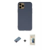MARSİLYAN™- iPhone 11 Pro Kılıf Ahenk Serisi - Siyah 6D Mat Seramik Hayalet Nano Ekran Koruyucu + Shine Kamera Lens Koruma Cam - PE