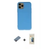 MARSİLYAN™- iPhone 11 Pro Kılıf Ahenk Serisi - Siyah 6D Mat Seramik Hayalet Nano Ekran Koruyucu + Shine Kamera Lens Koruma Cam - PE