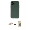 MARSİLYAN™- iPhone 11 Pro Kılıf Ahenk Serisi - Siyah 6D Mat Seramik Hayalet Nano Ekran Koruyucu + Renkli Kamera Lens Koruma Cam - TU