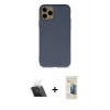 MARSİLYAN™- iPhone 11 Pro Kılıf Ahenk Serisi - Siyah 6D Mat Seramik Hayalet Nano Ekran Koruyucu + Şeffaf Kamera Lens Koruma Cam