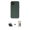 MARSİLYAN™- iPhone 11 Pro Kılıf Ahenk Serisi - Siyah 6D Mat Seramik Hayalet Nano Ekran Koruyucu + Şeffaf Kamera Lens Koruma Cam