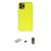 MARSİLYAN™- iPhone 11 Pro Kılıf Ahenk Serisi - Siyah Joko Magic 5D Hayalet Cam + Renkli Kamera Lens Koruma Cam - SI
