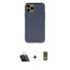 MARSİLYAN™- iPhone 11 Pro Kılıf Ahenk Serisi - Siyah Joko Magic 5D Hayalet Cam + Kamera Lens Koruma Cam - SF