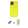 MARSİLYAN™- iPhone 11 Pro Kılıf Ahenk Serisi - Siyah Mat Seramik Nano Ekran Koruyucu + Metal Kamera Lens Koruma Cam - KI