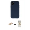 MARSİLYAN™- iPhone 11 Pro Kılıf Ahenk Serisi - Siyah Mat Seramik Nano Ekran Koruyucu + Renkli Kamera Lens Koruma Cam - PE