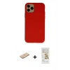 MARSİLYAN™- iPhone 11 Pro Kılıf Ahenk Serisi - Siyah Mat Seramik Nano Ekran Koruyucu + Renkli Kamera Lens Koruma Cam - PE