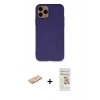 MARSİLYAN™- iPhone 11 Pro Kılıf Ahenk Serisi - Siyah Mat Seramik Nano Ekran Koruyucu + Renkli Kamera Lens Koruma Cam - PE